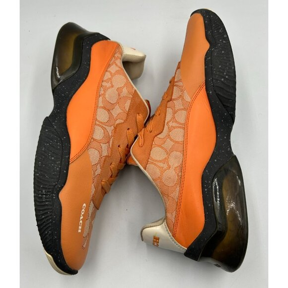Coach Outlet Men's Orange Signature Canvas Leather Citysole Runner Size 12D 3124 - Picture 11 of 16